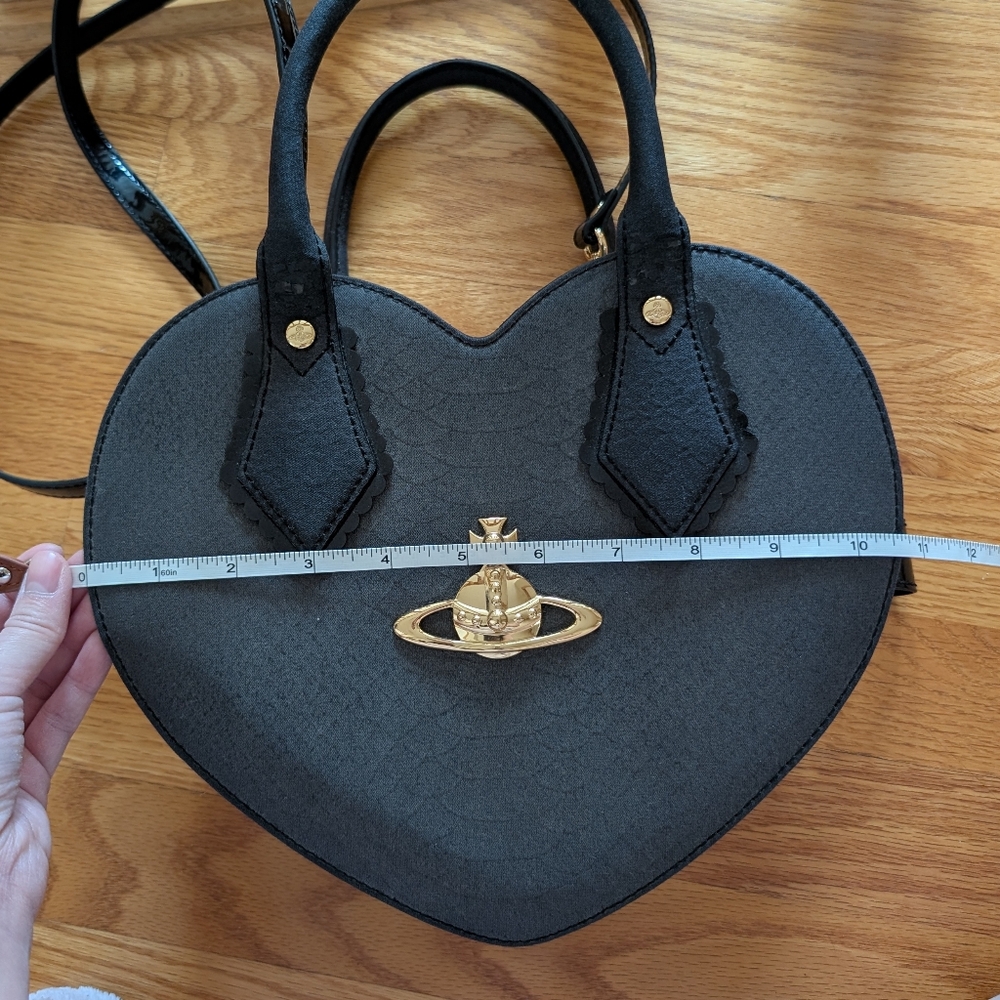 Vivienne Westwood Black Heart Crossbody Bag - Modified Exterior - Picture 6 of 17